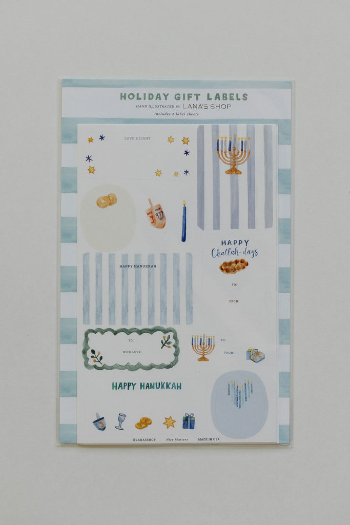 Hanukkah Gift Labels