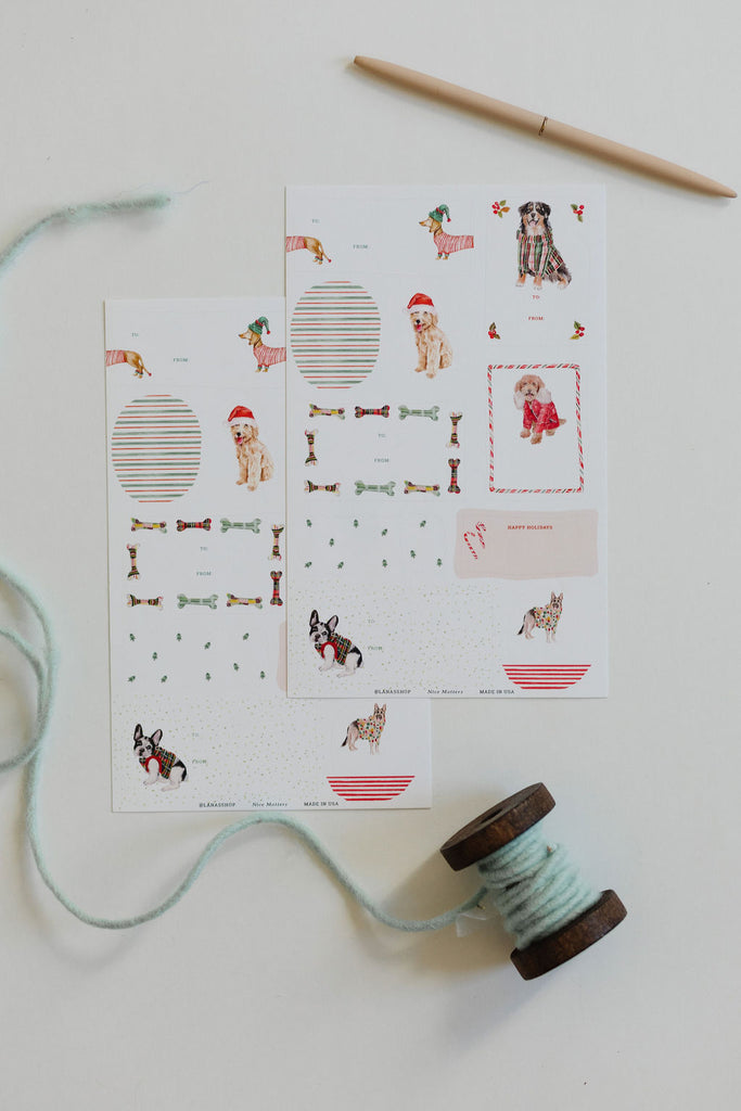 Holiday Dog Gift Labels