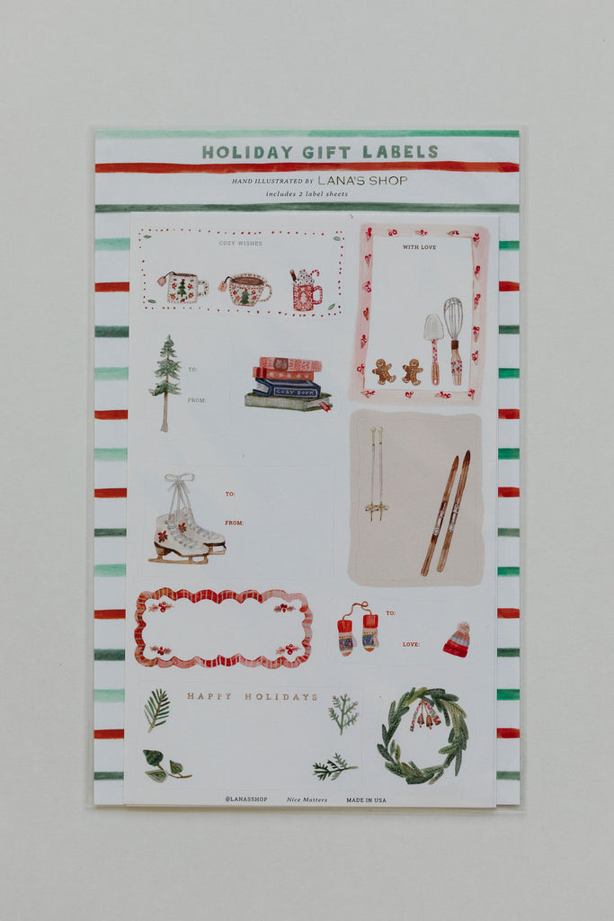 Holiday Winter Gift Labels