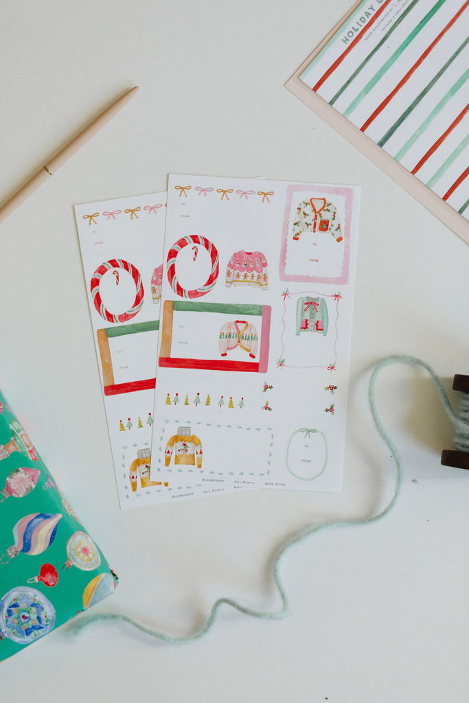 Holiday Sweater Gift Labels