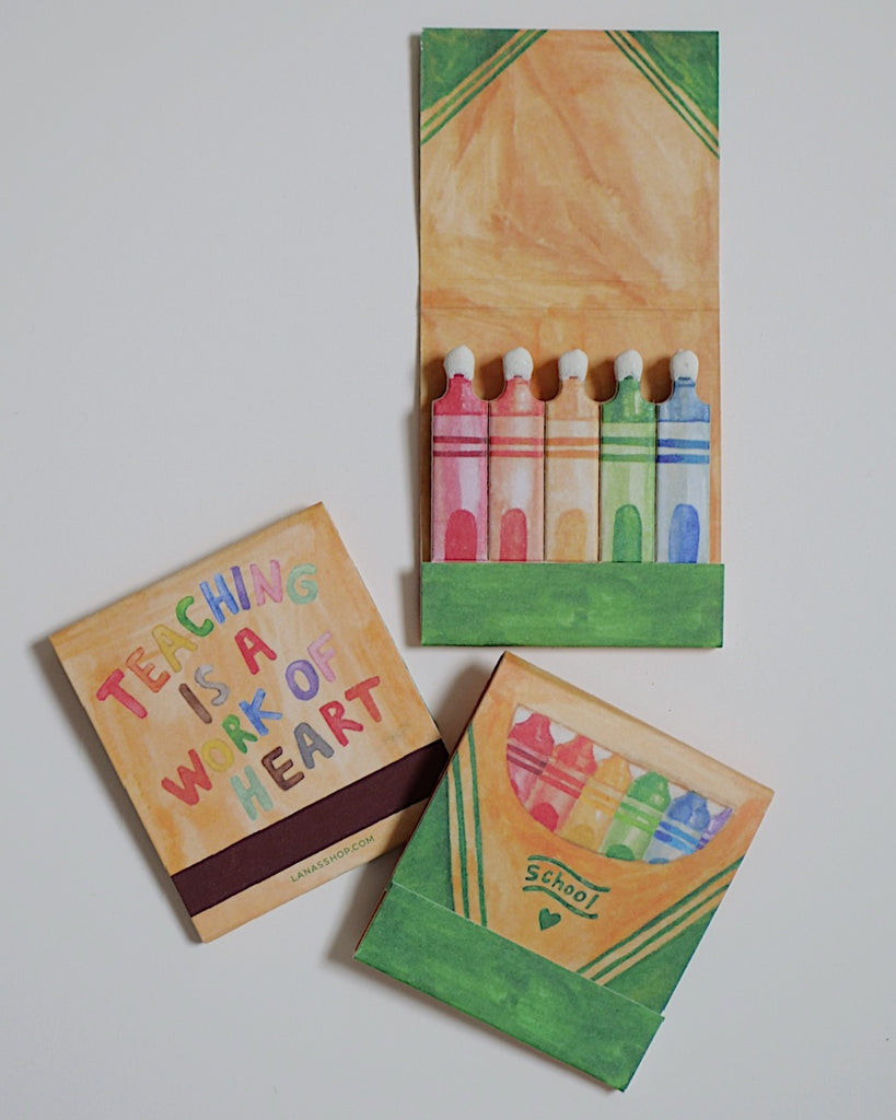 Teacher Appreciation Matchbook - 10 Painted Matchsticks