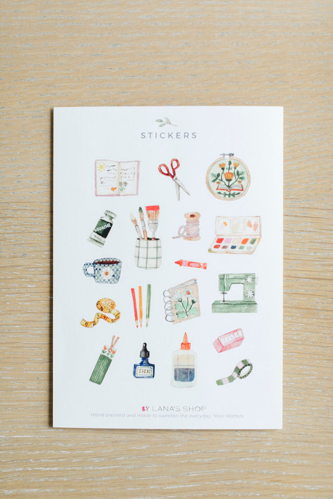 Art and Crafts Sticker Sheet