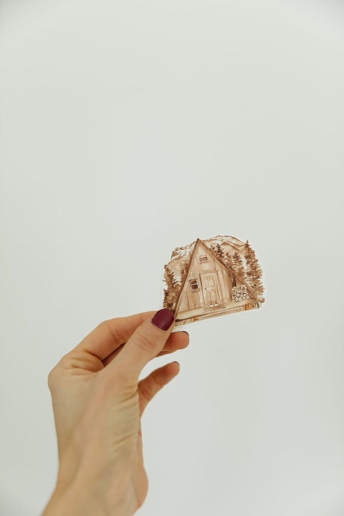 A-Frame Cabin Sticker