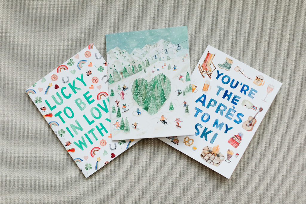 Ski Mountain Love Card
