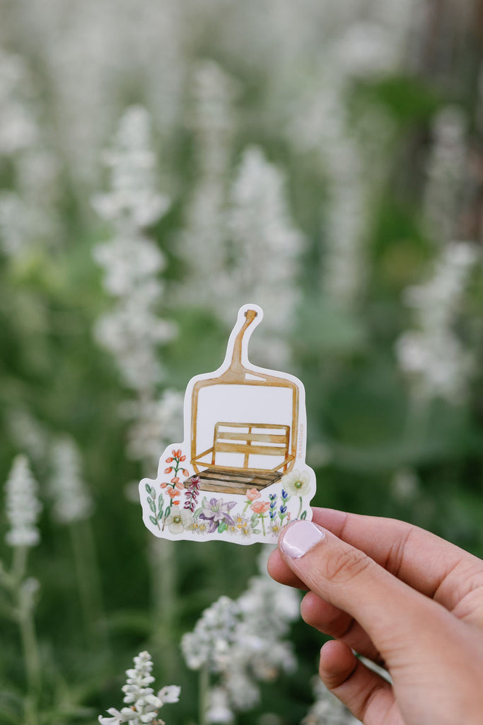 Wildflower Ski Chair lift Sticker
