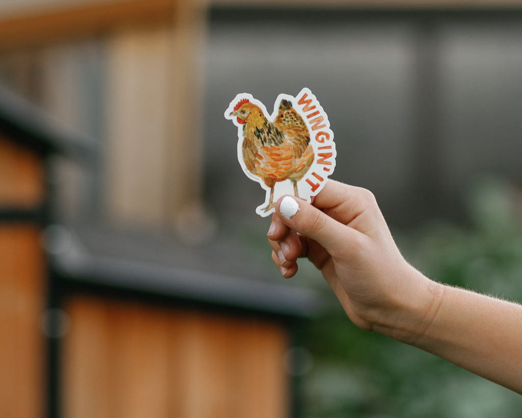 Wingin' It Chicken Sticker