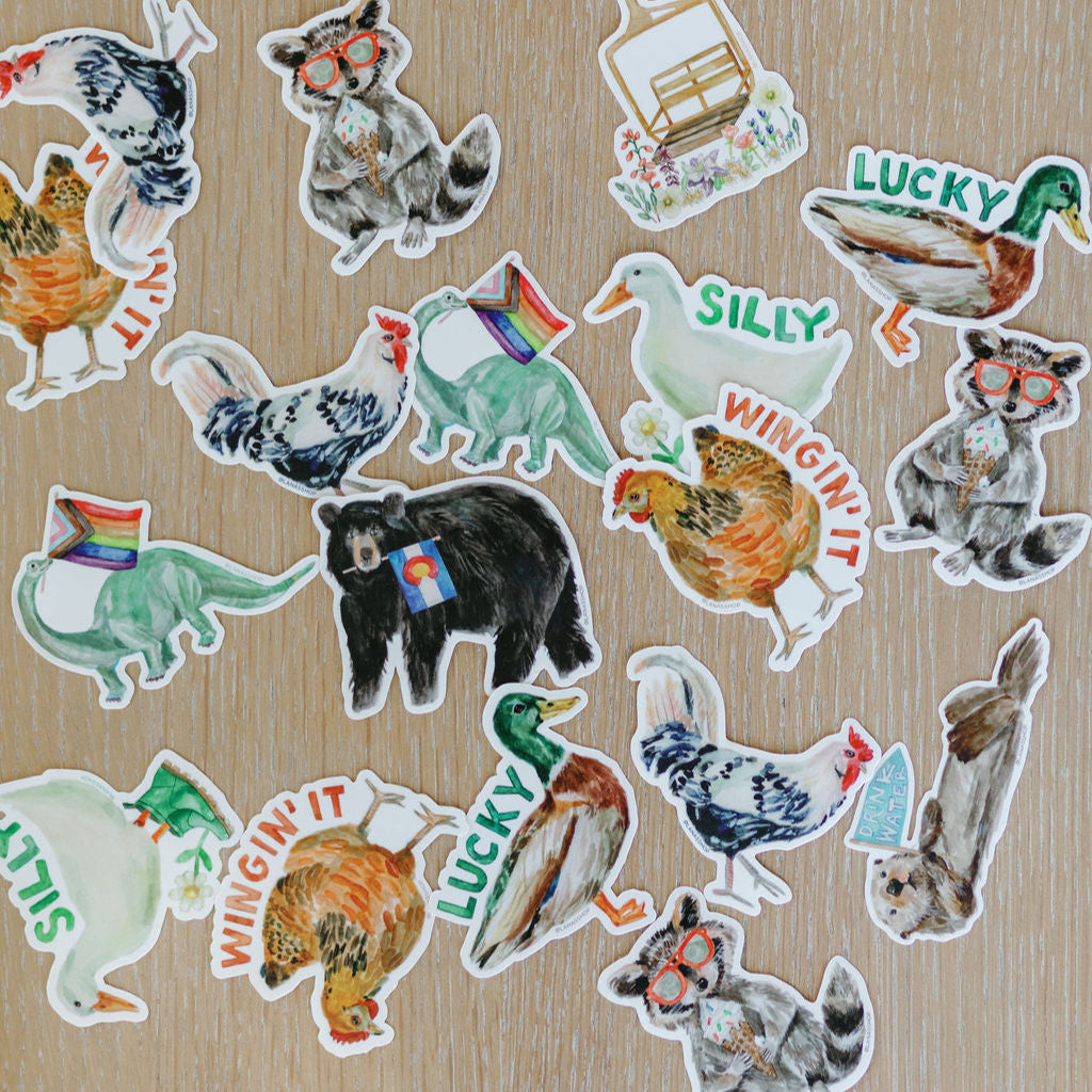 Otter Drink Water Reminder Sticker