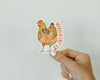 Wingin' It Chicken Sticker