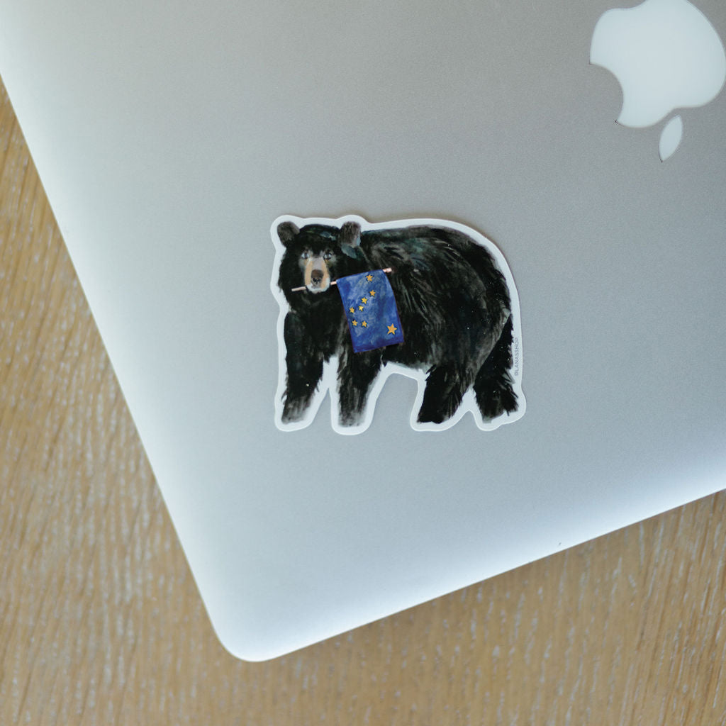 Alaska Flag Bear Sticker
