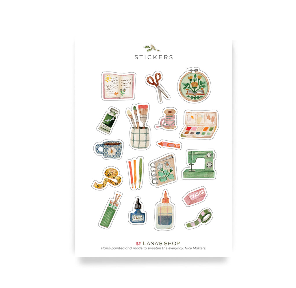 Art and Crafts Sticker Sheet