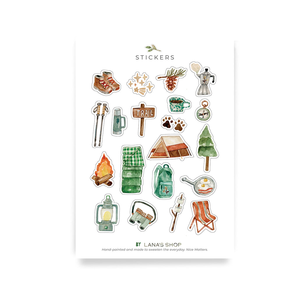 Camping Sticker Sheet