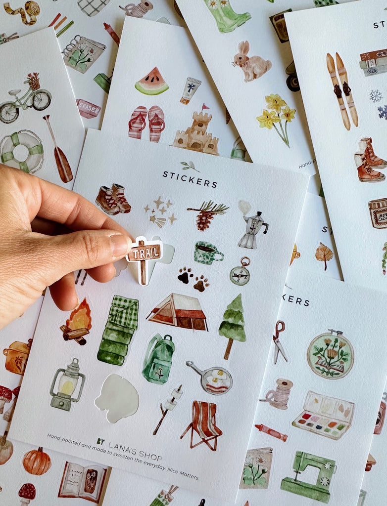 Camping Sticker Sheet