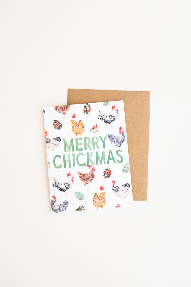 Merry Chickmas Chicken Holiday Card