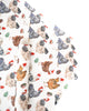 Christmas Chickens in Santa Hats Gift Wrap