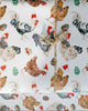 Christmas Chickens in Santa Hats Gift Wrap