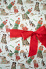 Plaid Holiday Paws Dog Gift Wrap