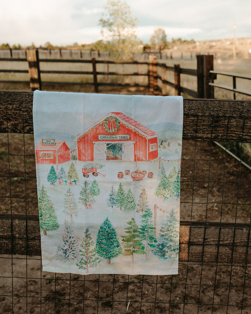Christmas Tree Farm Tea Towel