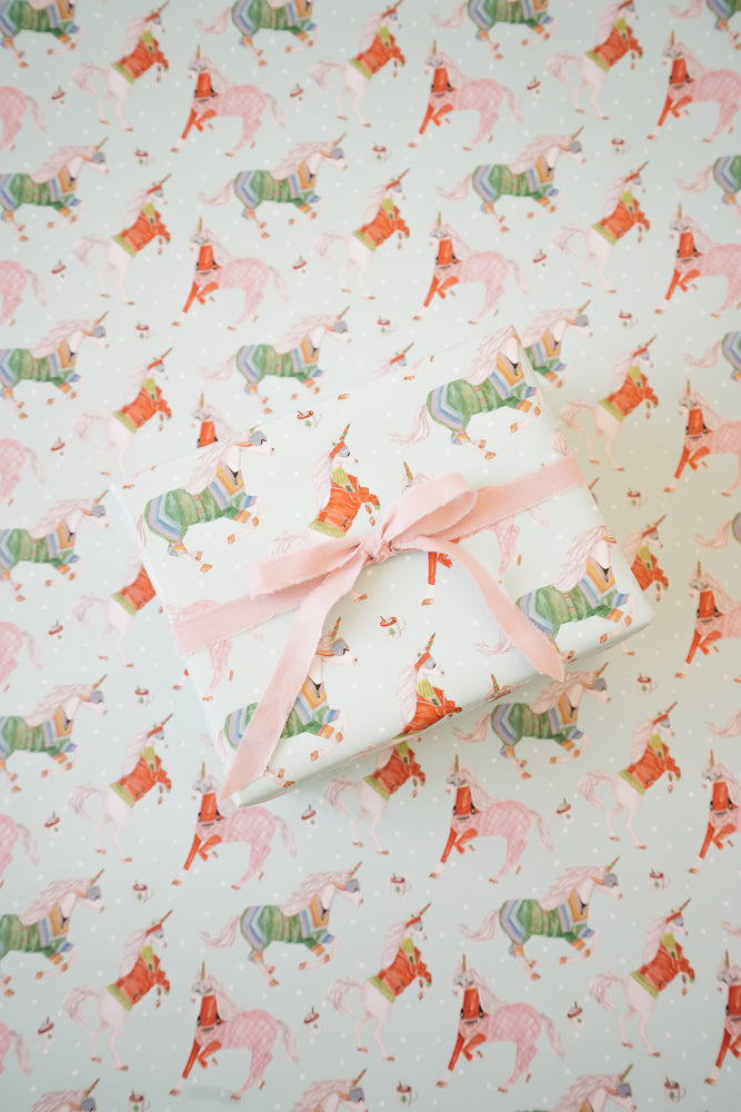 Unicorn Ski Adventure Gift Wrap