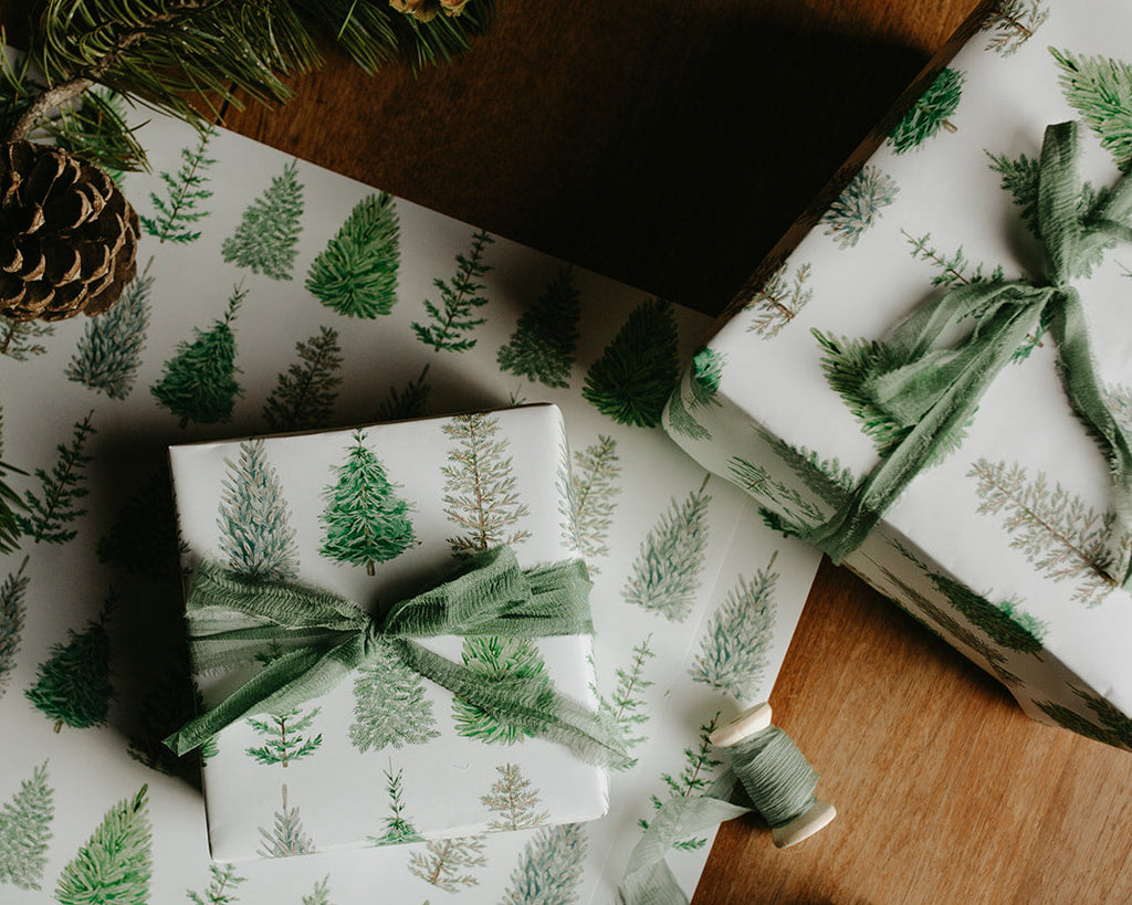 Evergreen Christmas Tree Gift Wrap