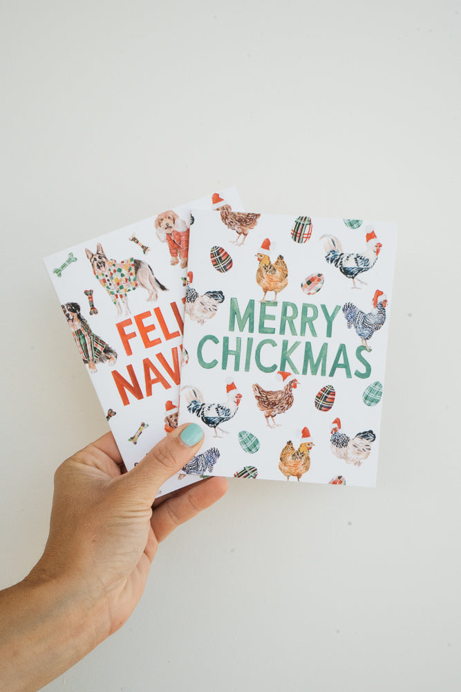 Merry Chickmas Chicken Holiday Card