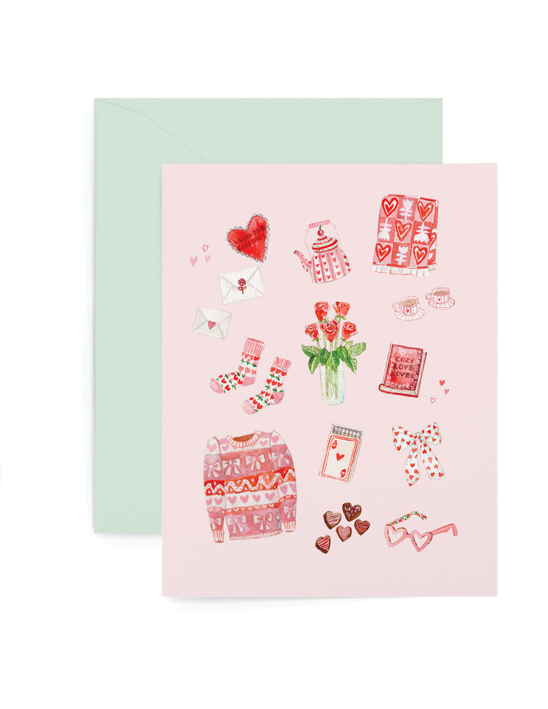 Rosy and Cozy Card