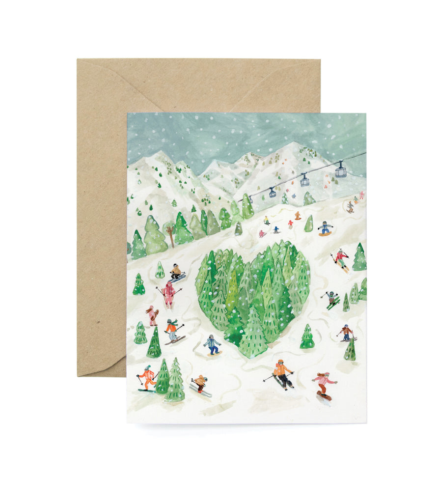 Ski Mountain Love Card