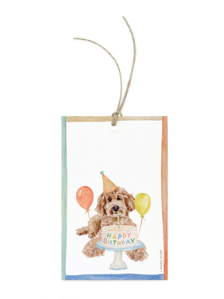 Birthday Dog Gift Tag Set