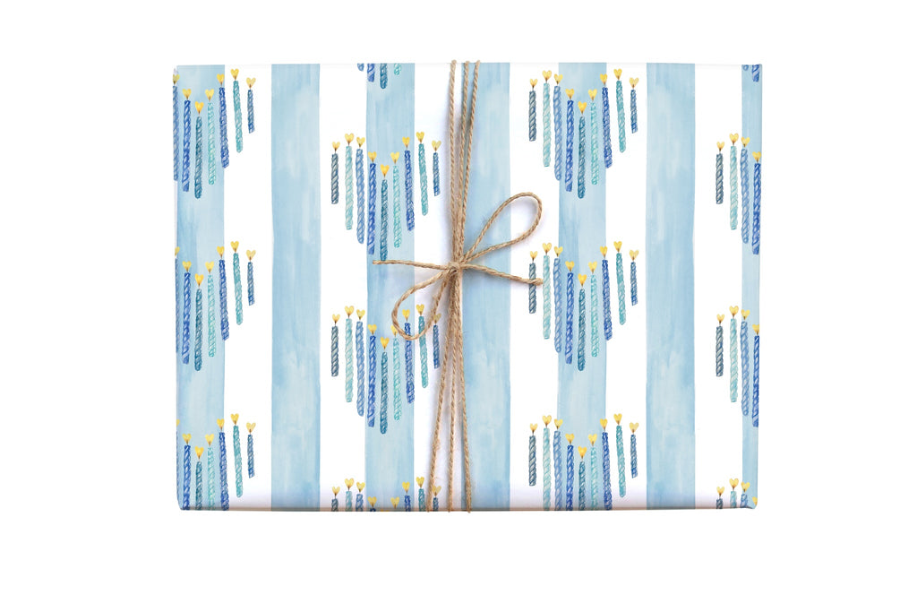 Heart Menorah Gift Wrap