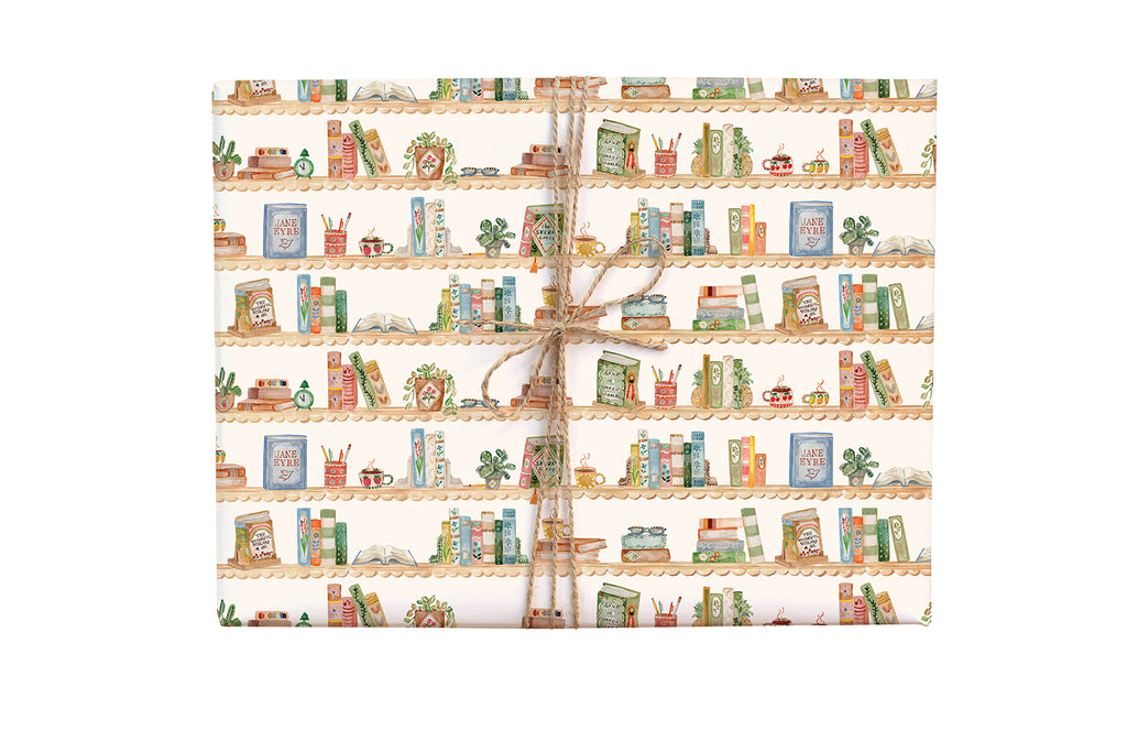 Bookshelf Gift Wrap Roll