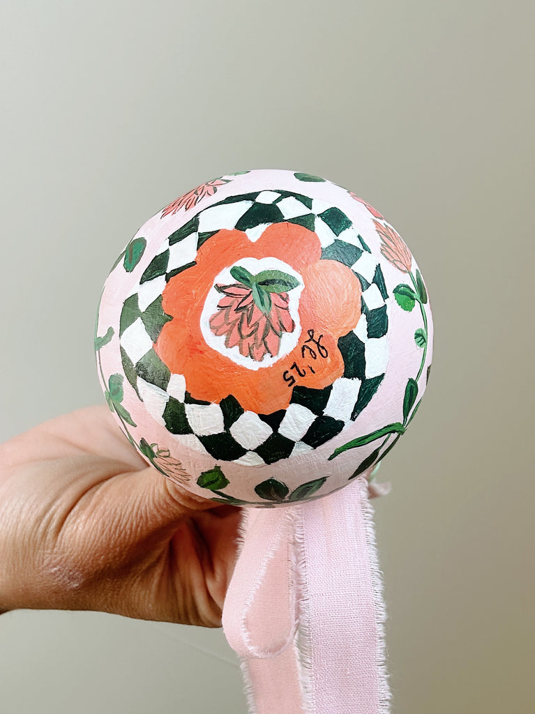 Checkered Bloom Ornament