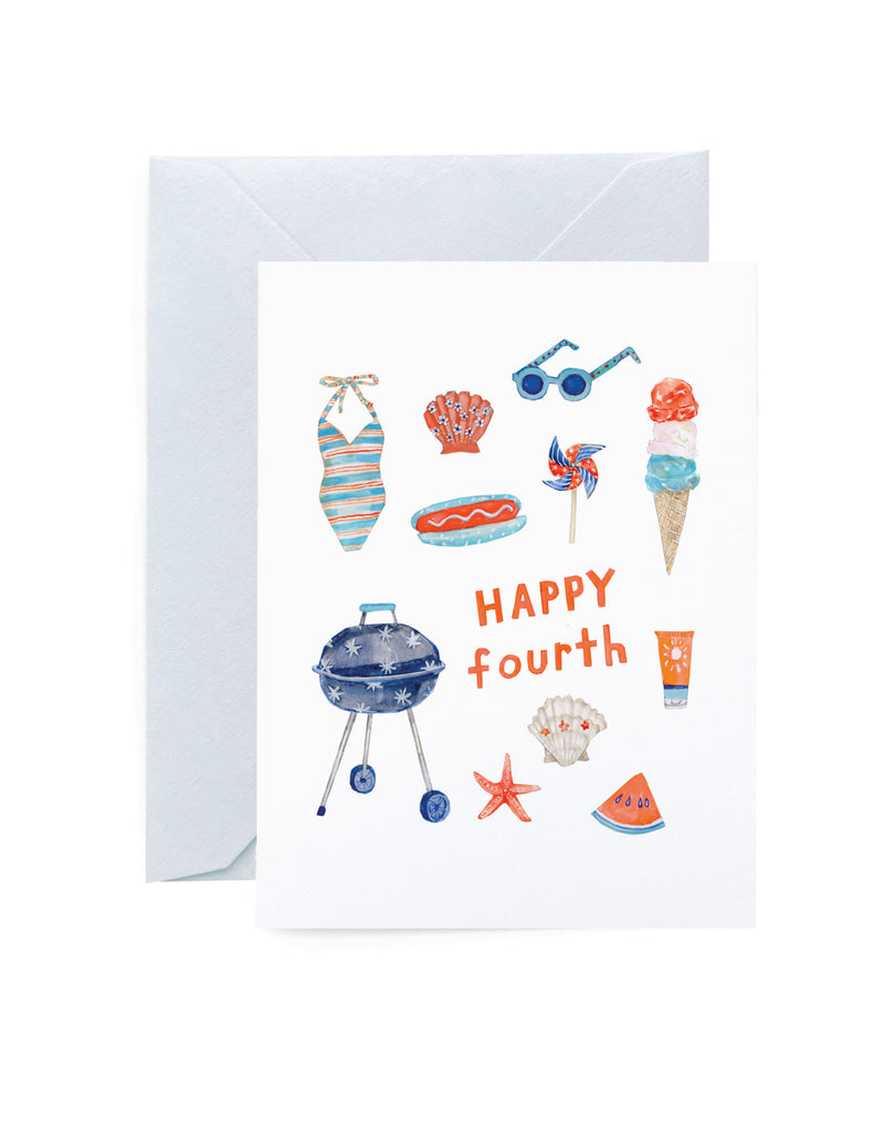 4th of July Summer Greeting Card