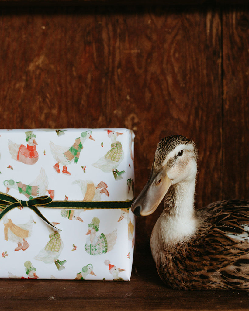 Holiday Geese Gift Wrap