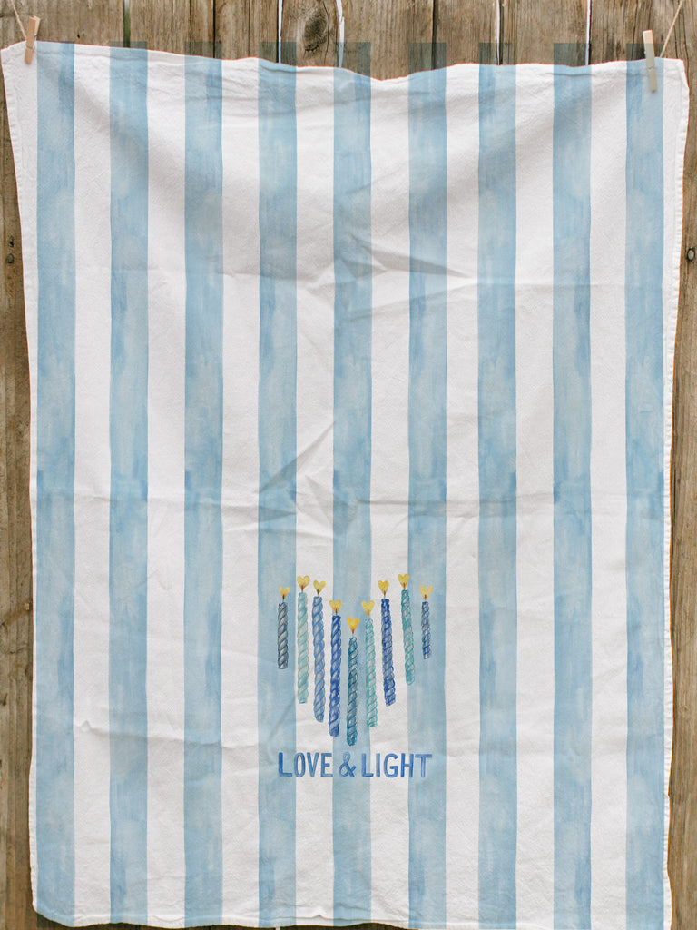 Hanukkah Lights Tea Towel