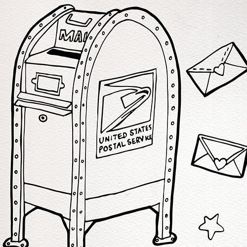 Thank A Mail Carrier Coloring Page