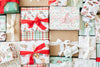 Holiday Watercolor Plaid Gift Wrap