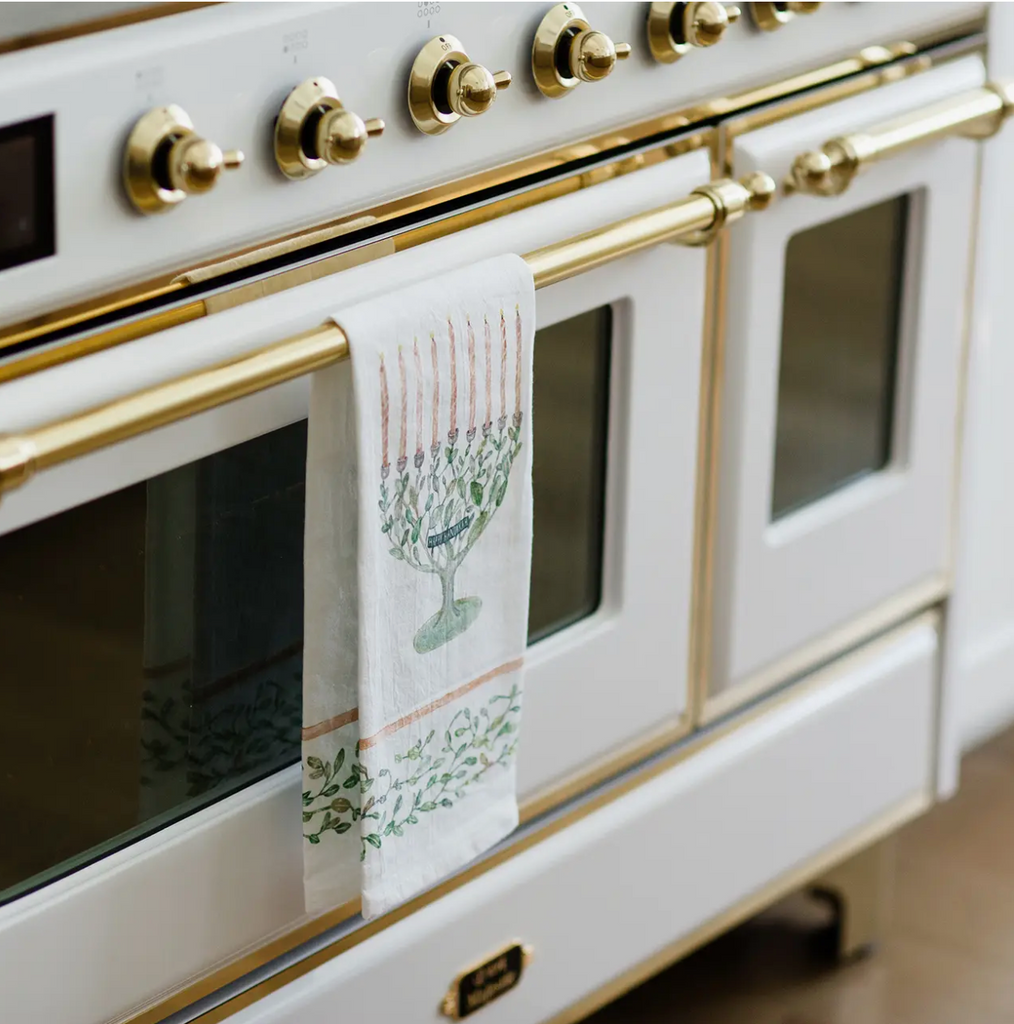 *Not So Perfect* Flora Menorah Tea Towel