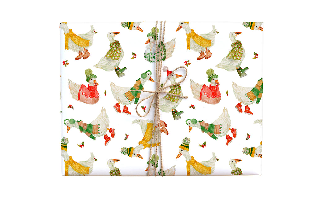 Holiday Geese Gift Wrap
