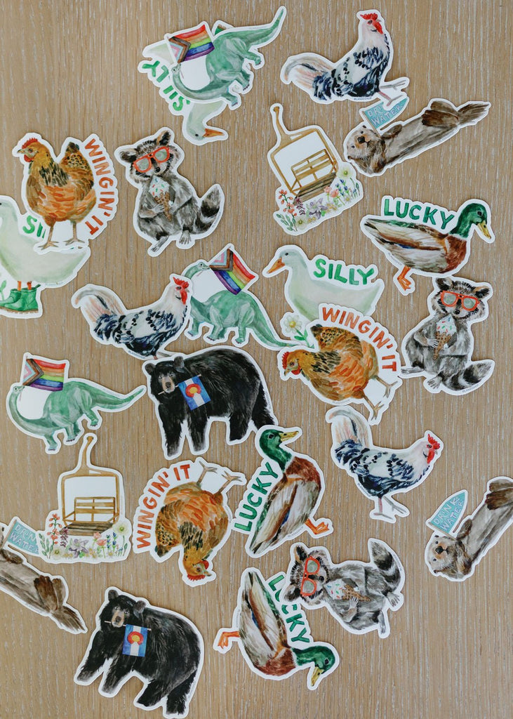 Holiday Tabby Cat Sticker