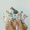 Holiday Tabby Cat Sticker