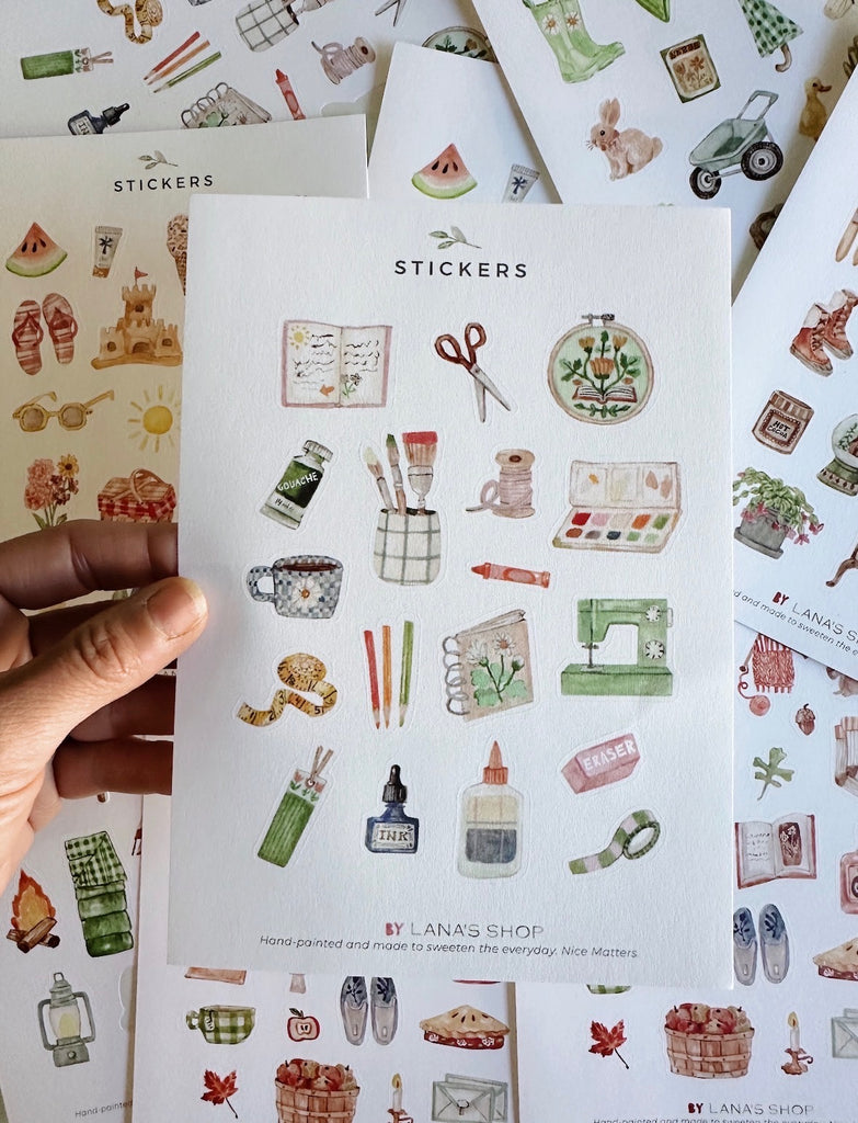 Art and Crafts Sticker Sheet