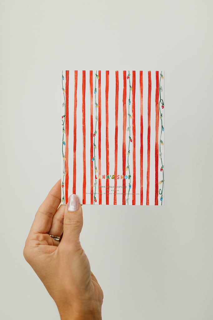 Ski Chair Lift Christmas Greeting Card
