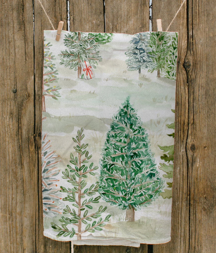 Christmas Tree Farm Tea Towel