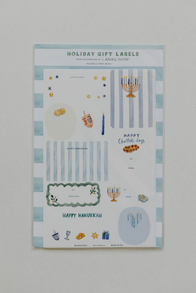 Hanukkah Gift Labels