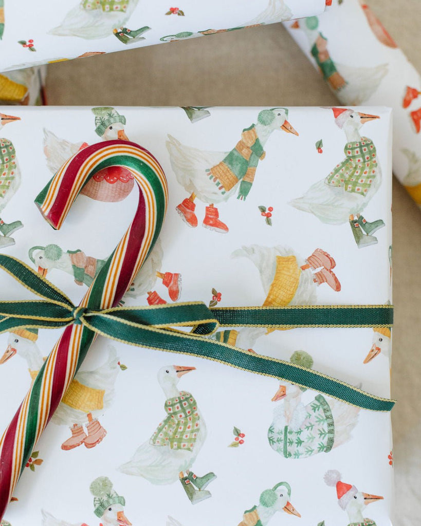 Holiday Geese Gift Wrap