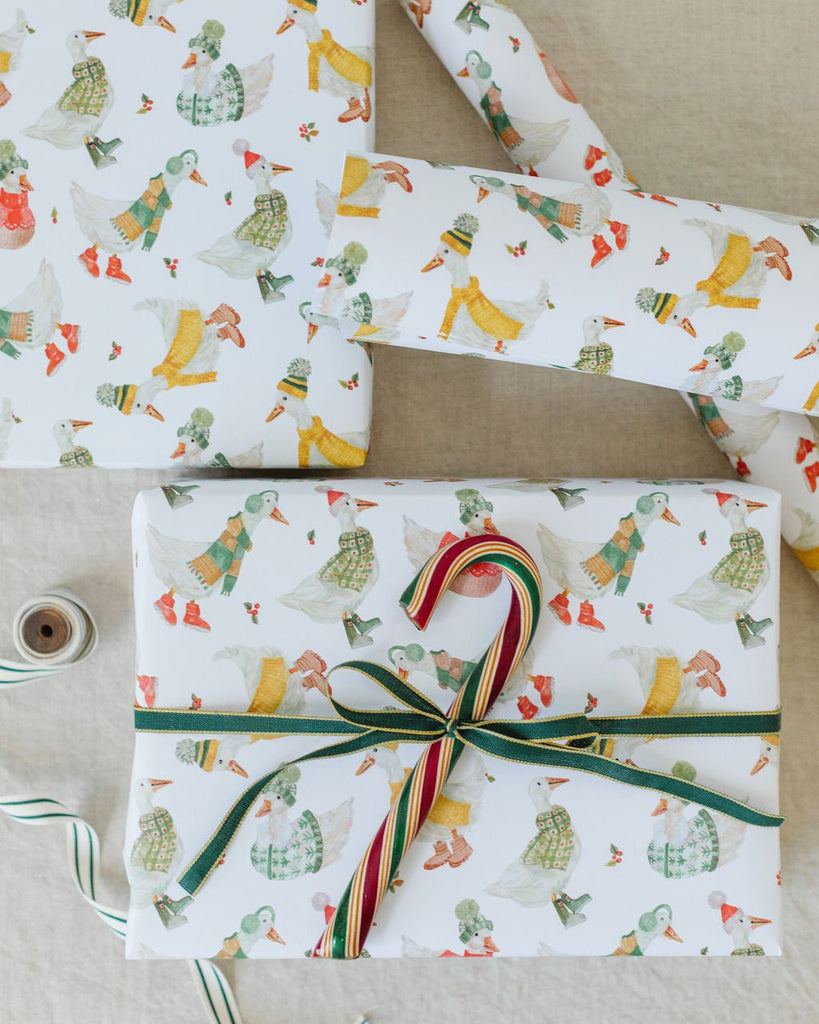 Holiday Geese Gift Wrap