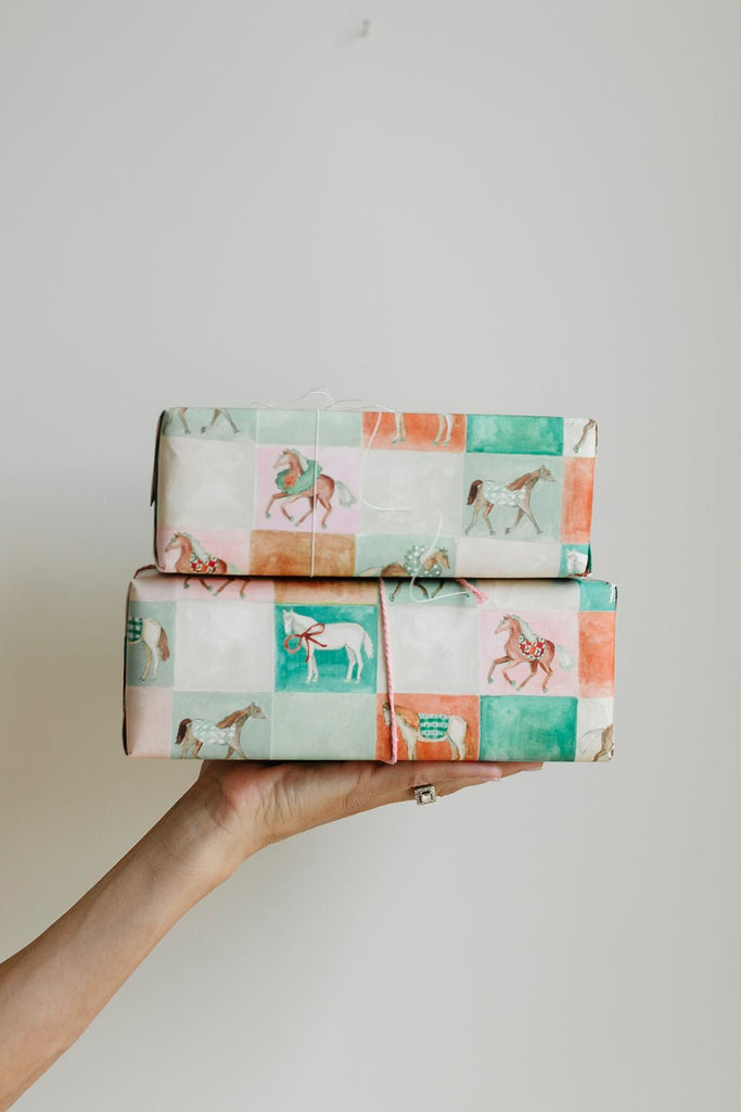 Holiday Horse Gift Wrap Roll