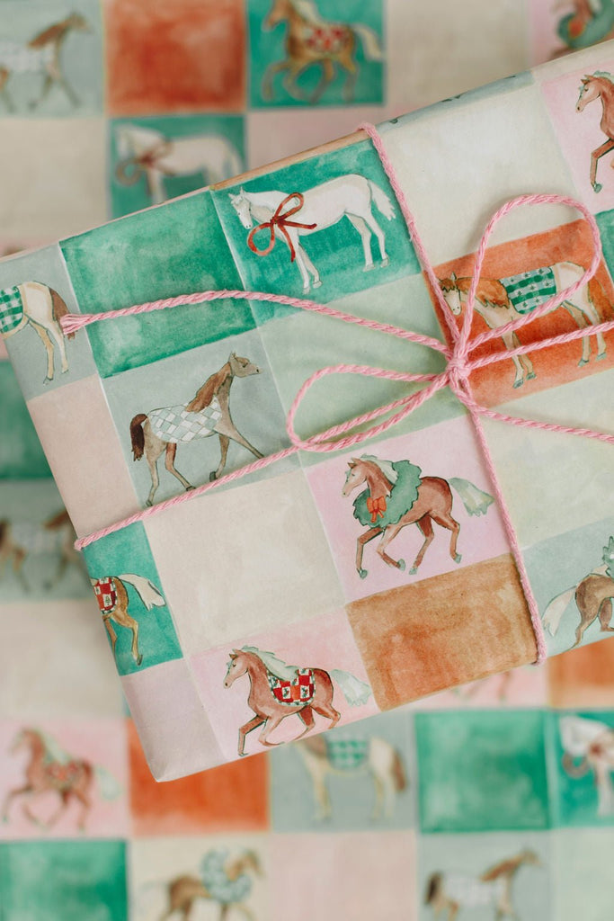 Holiday Horse Gift Wrap Roll