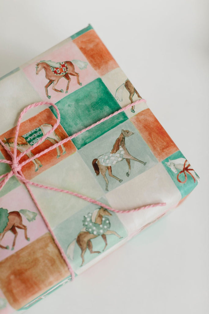 Holiday Horse Gift Wrap Roll