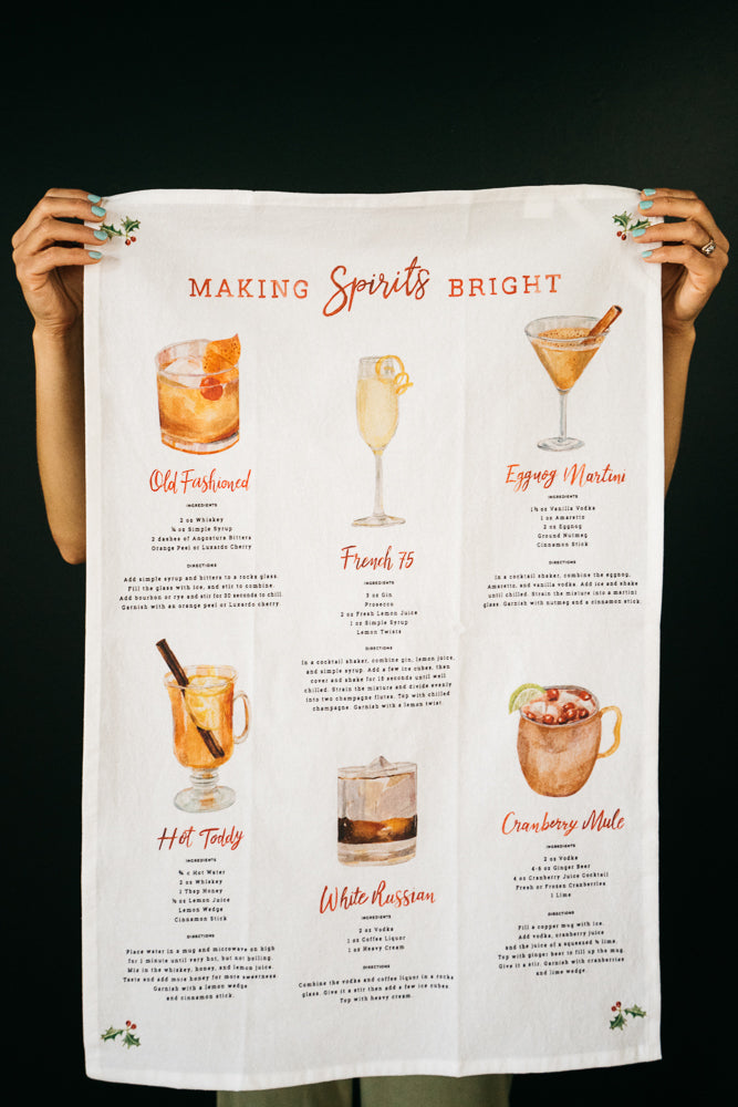 Making Spirits Bright Tea Towel