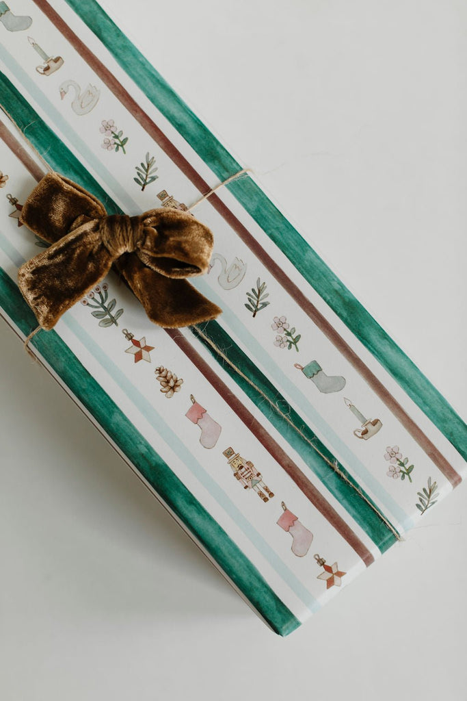 Striped Winter Favorites Gift Wrap